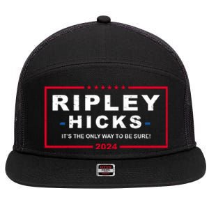 Ripley Hicks It's The Only Way To Be Sure 2024 Election 7 Panel Mesh Trucker Snapback Hat