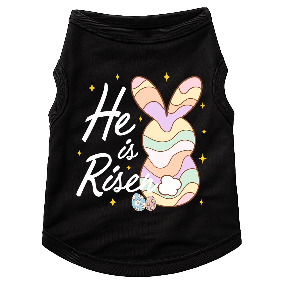 Retro He Is Risent Easter Sunday Doggie Tank