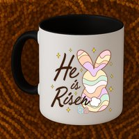 Retro He Is Risent Easter Sunday Mug