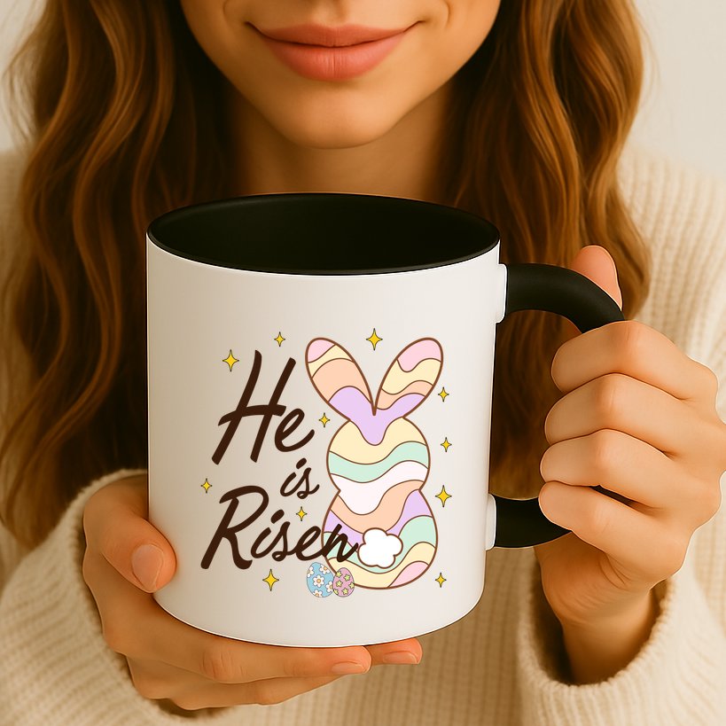 Retro He Is Risent Easter Sunday Mug