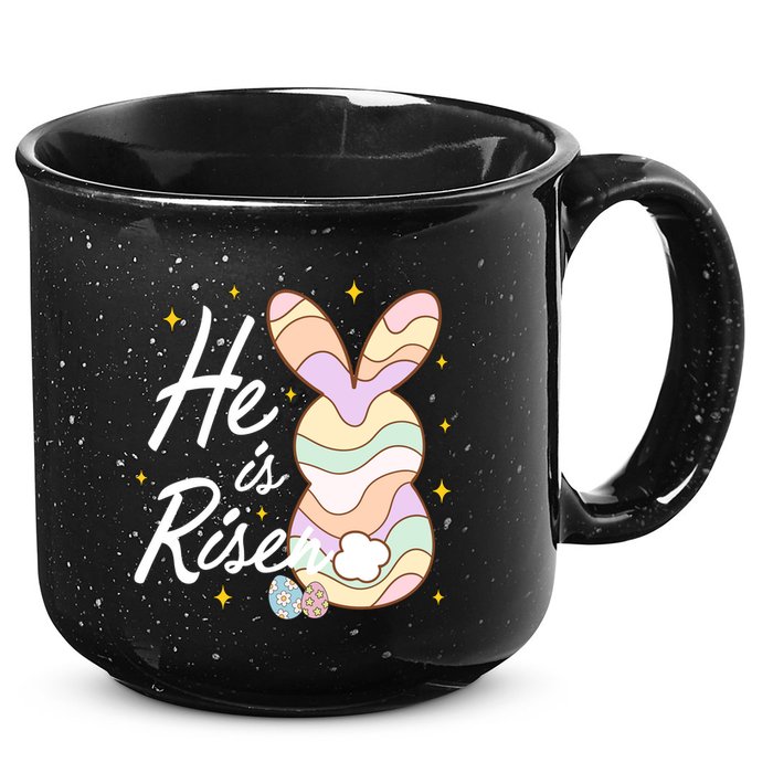 Retro He Is Risent Easter Sunday 15oz Campfire Ceramic Mug