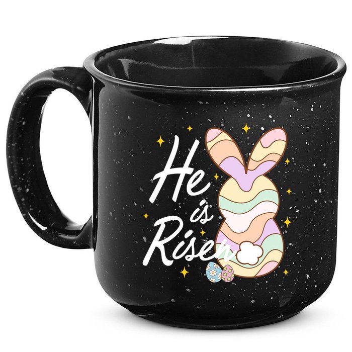 Retro He Is Risent Easter Sunday 15oz Campfire Ceramic Mug