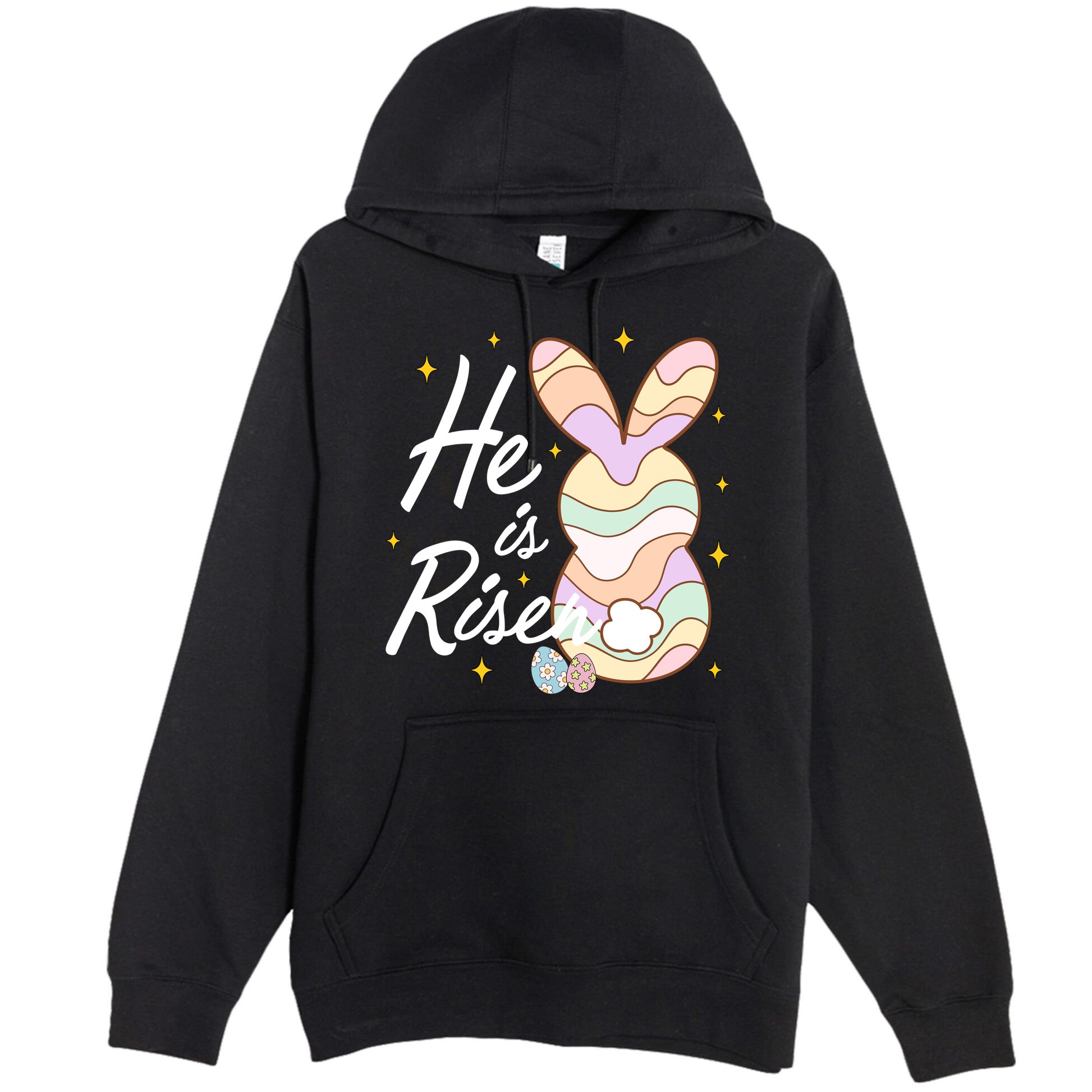 Retro He Is Risent Easter Sunday Premium Pullover Hoodie