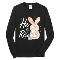 Retro He Is Risent Easter Sunday Tall Long Sleeve T-Shirt