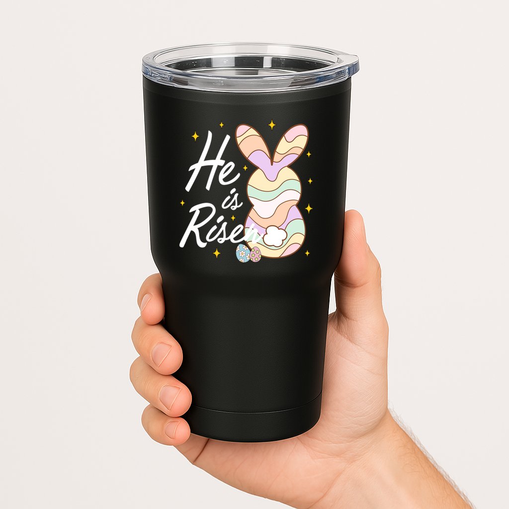 Retro He Is Risent Easter Sunday Tumbler