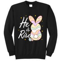 Retro He Is Risent Easter Sunday Tall Sweatshirt