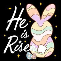 Retro He Is Risent Easter Sunday Cropped Pullover Crew