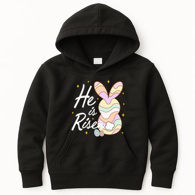 Retro He Is Risent Easter Sunday Kids Hoodie