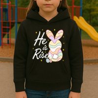 Retro He Is Risent Easter Sunday Kids Hoodie
