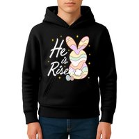 Retro He Is Risent Easter Sunday Kids Hoodie
