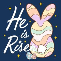 Retro He Is Risent Easter Sunday Infant Baby Jersey Bodysuit