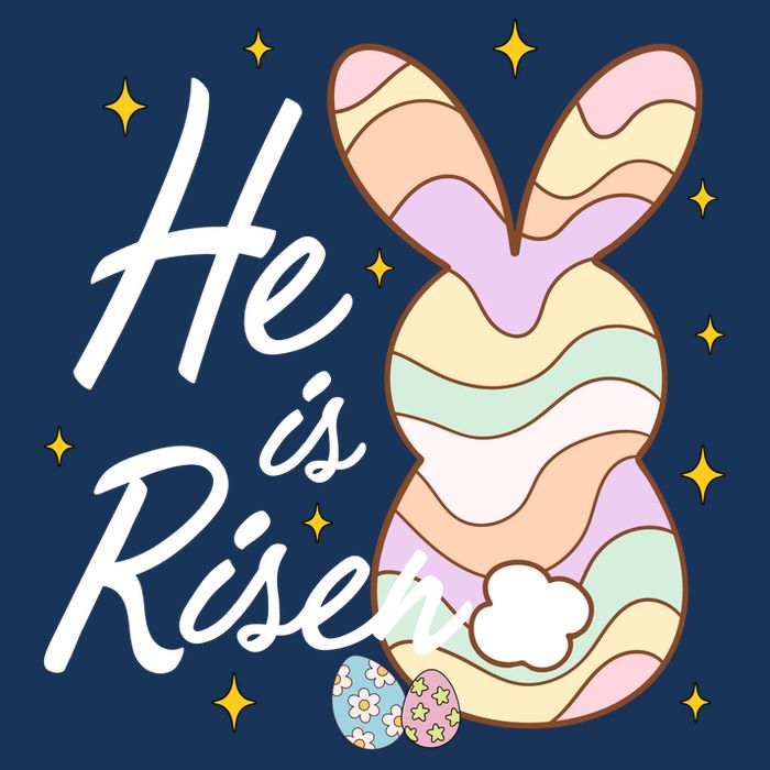 Retro He Is Risent Easter Sunday Infant Baby Jersey Bodysuit