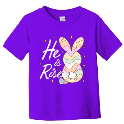 Retro He Is Risent Easter Sunday Toddler T-Shirt