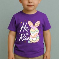 Retro He Is Risent Easter Sunday Toddler T-Shirt