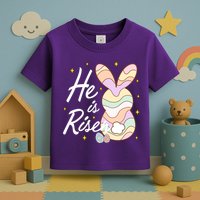 Retro He Is Risent Easter Sunday Toddler T-Shirt