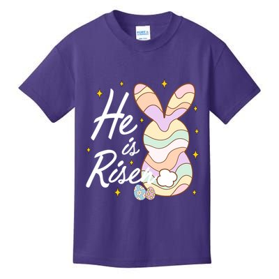 Retro He Is Risent Easter Sunday Kids T-Shirt