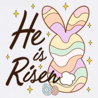 Retro He Is Risent Easter Sunday Garment-Dyed Sweatshirt