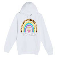 Rainbow He Is Risen Leopard Christian Jesus Happy Easter Day Premium Pullover Hoodie