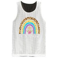 Rainbow He Is Risen Leopard Christian Jesus Happy Easter Day Mesh Reversible Basketball Jersey Tank