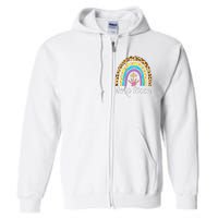 Rainbow He Is Risen Leopard Christian Jesus Happy Easter Day Full Zip Hoodie