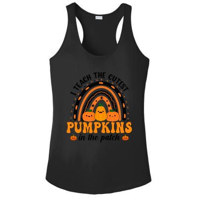 Rainbow Halloween I Teach The Cutest Pumpkins In The Patch Gift Ladies PosiCharge Competitor Racerback Tank