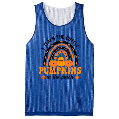 Rainbow Halloween I Teach The Cutest Pumpkins In The Patch Gift Mesh Reversible Basketball Jersey Tank