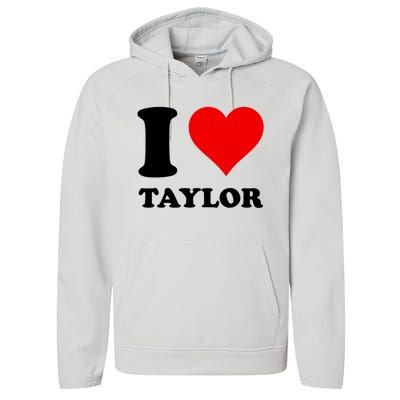 Red Heart I Love Taylor Performance Fleece Hoodie