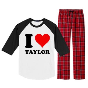 Red Heart I Love Taylor Raglan Sleeve Pajama Set