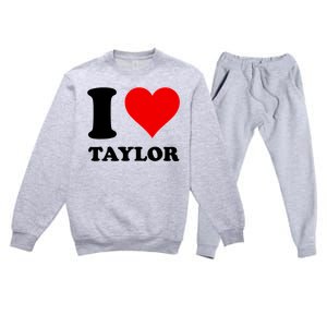 Red Heart I Love Taylor Premium Crewneck Sweatsuit Set