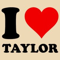 Red Heart I Love Taylor Drawstring Bag