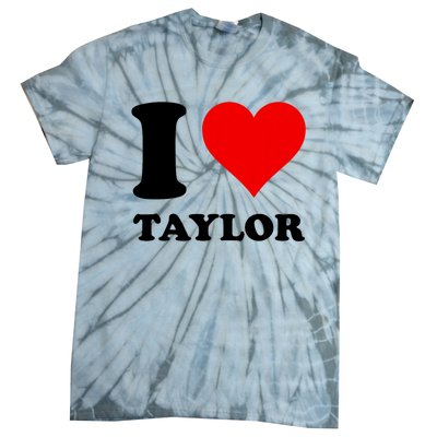 Red Heart I Love Taylor Tie-Dye T-Shirt