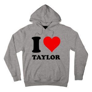 Red Heart I Love Taylor Tall Hoodie