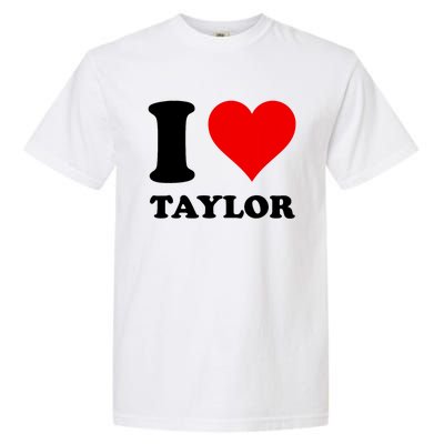 Red Heart I Love Taylor Garment-Dyed Heavyweight T-Shirt