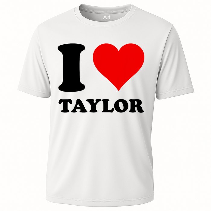 Red Heart I Love Taylor Cooling Performance Crew T-Shirt