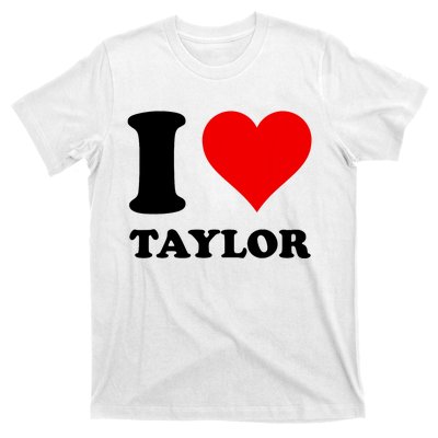 Red Heart I Love Taylor T-Shirt