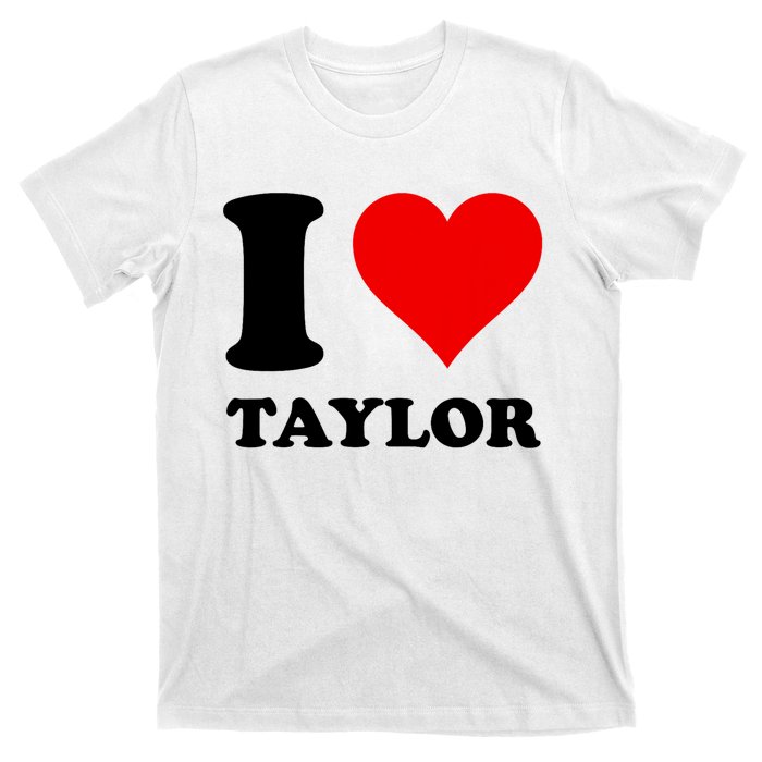 Red Heart I Love Taylor T-Shirt