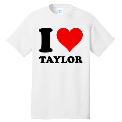 Red Heart I Love Taylor Tall T-Shirt