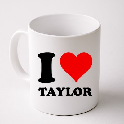 Red Heart I Love Taylor Mug