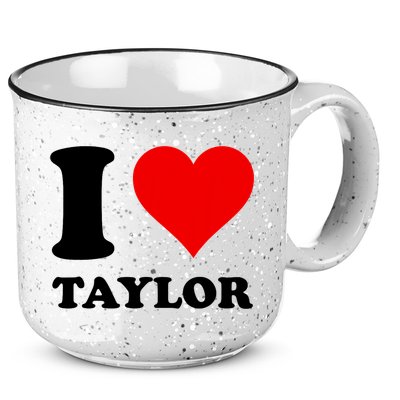 Red Heart I Love Taylor 15oz Campfire Ceramic Mug