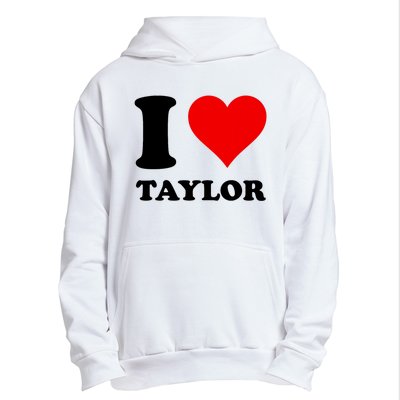 Red Heart I Love Taylor Urban Pullover Hoodie