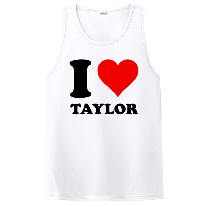 Red Heart I Love Taylor PosiCharge Competitor Tank