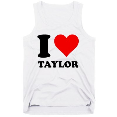 Red Heart I Love Taylor Tank Top