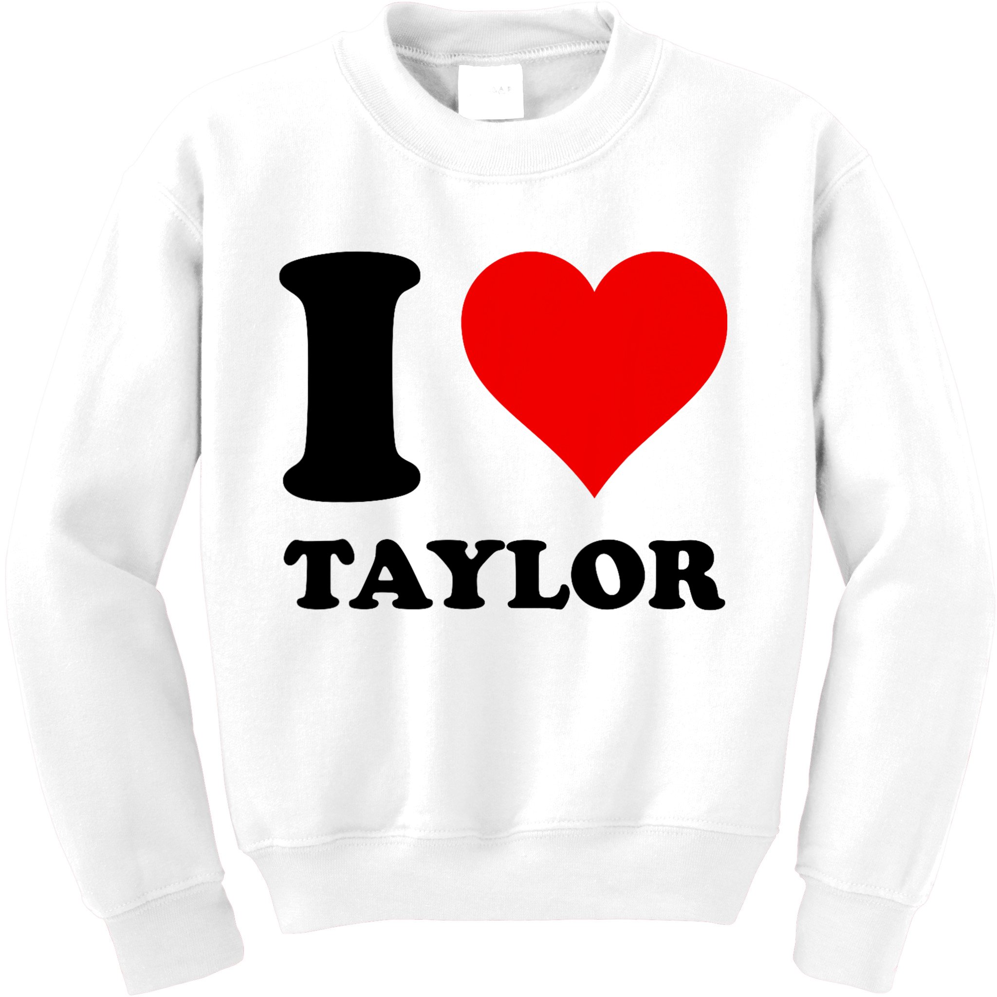 Red Heart I Love Taylor Kids Sweatshirt