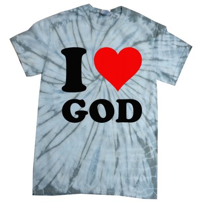 Red Heart I Love God Tie-Dye T-Shirt