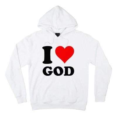 Red Heart I Love God Hoodie