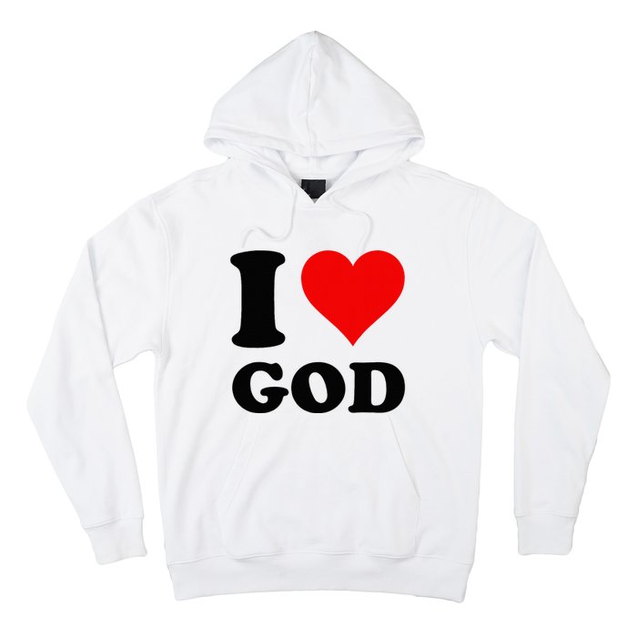 Red Heart I Love God Hoodie