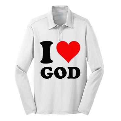 Red Heart I Love God Silk Touch Performance Long Sleeve Polo