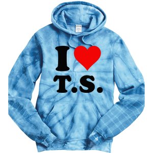 Red Heart I Love TS Tie Dye Hoodie