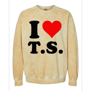 Red Heart I Love TS Colorblast Crewneck Sweatshirt