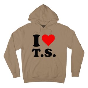 Red Heart I Love TS Hoodie